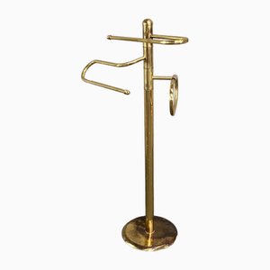 Vintage Brass and Messing Towel Stand, 1980s