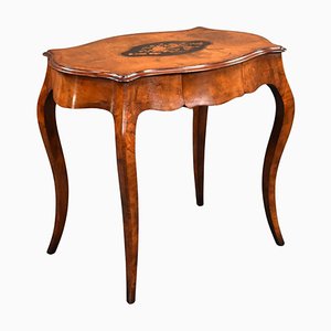 Victorian Walnut Marquetry Centre Table, 1860