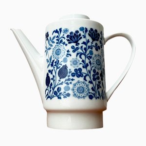 Deutsche Mid-Century Keramik Tee- oder Kaffeekanne Serie Hamburg Form 20 Decor Blumenspiel von Lieselotte Kantner für Melitta, 1960er