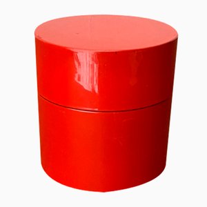 Mid-Century Red Plastic Cigarette Box with Lid, 1960s