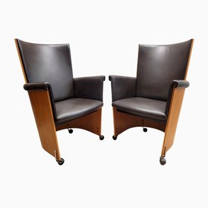 Incontro 5080 Armchairs by Massimo and Lella Vignelli for Bernini, Italy, 1991, Set of 2