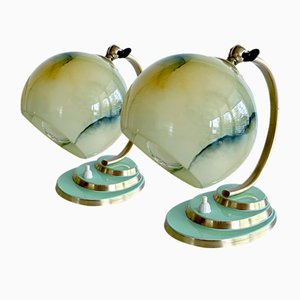 Art Deco Tischlampen, 2er Set