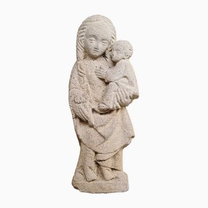 Sandstone Statue of Madonna and Child, 1930s