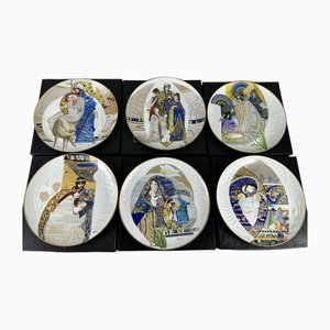 Biblical Mothers Series Plates in Fine China by Eve Licea for Knowles, 1986, Set of 6