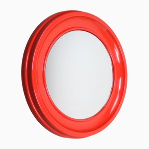 Red Round Pop Mirror, 1960s