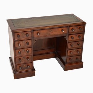 Victorian Leather Top Knee Hole Desk, 1860s