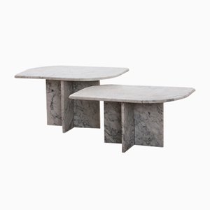 Italian Marble Tables, 1980s, Set of 2