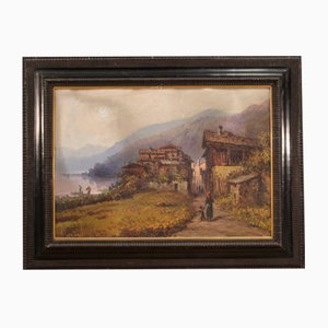 Artiste Italien, Paysage, 1860, Huile sur Panneau