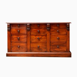 William IV Low Mahogany Chest of Drawers, 1840s
