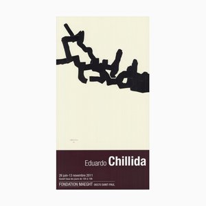 Eduardo Chillida, Póster de exposición de composición abstracta, Litografía Offset, 2011