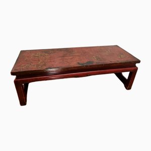 19th Century Chinese Red Lacquered Coffee Table