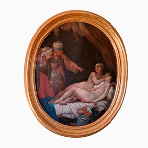 Scena figurativa, XVIII secolo, Olio su tela, Con cornice