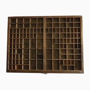 Antique Kasthylla Drawer for Block Letters for Printers in Wood and Metal Handle, 1900s
