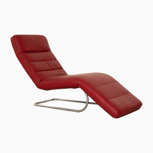 Daily Dreams Lounger in Red Leather from Willi Schillig