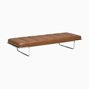 Brown Leather Daybed by Bernd Münzebrock for Walter Knoll, 1970s