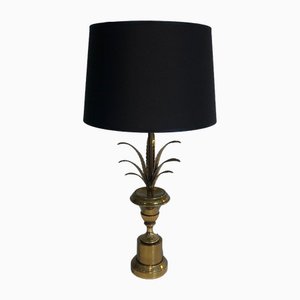 Neoclassical Palm Tree Table Lamp in Brass in the style of Maison Charles, 1970s