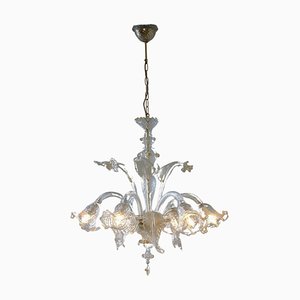 Murano Chandelier with Flowers, 1980s