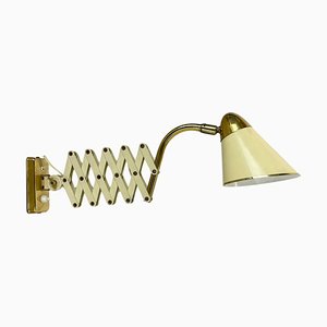 Scissors Wall Light in Brass and Metal from Sis Leuchten, Germany, 1950s
