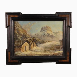 French Artist, Mountain Landscape, 1960, Oil on Board, Framed
