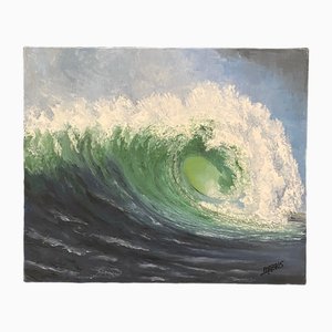 Mabris, Un rouleau de mer, Oil on Canvas