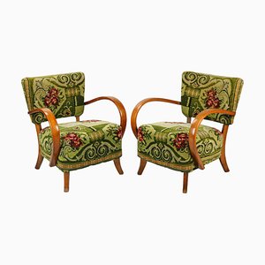 Art Deco H237 Armchair attributed to Jindrich Halabala, 1932, Set of 2