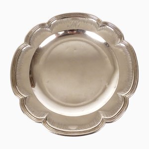 Polylobed Serving Dish in Sterling Silver, 19th Century