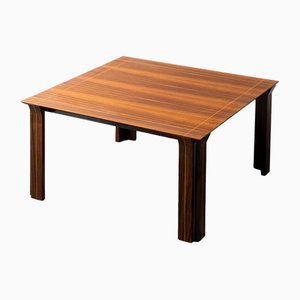 Tavolo da pranzo quadrato in legno, anni '70