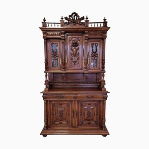 Renaissance Henry II Walnut Cabinet, 19th Century