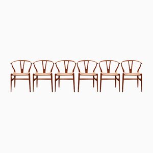 Wishbone Stühle aus Eiche von Hans Wegner für Carl Hansen & Søn, 1970er, 6er Set