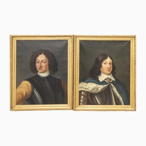 Huile sur Toiles, Portraits du Roi de Suède, 1800s, Encadré, Set de 4