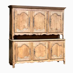 Credenza a 6 ante in quercia sbiancata, Francia, fine XIX secolo