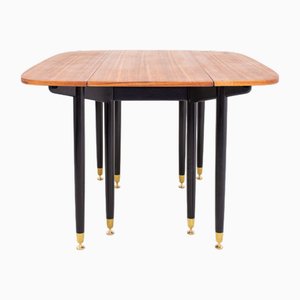 Mesa de comedor Dropleaf de madera de teca restaurada de E Gomme para G-Plan, años 50