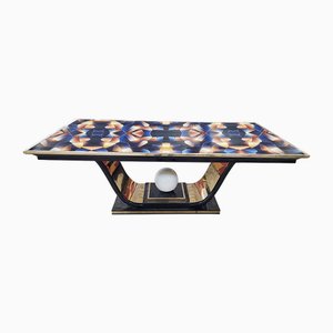 Mesa de comedor Art Déco con tablero retroiluminado