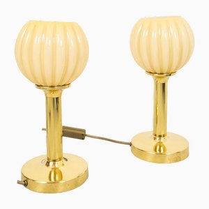 Lámparas de mesa Art Déco de cobre, años 20. Juego de 2