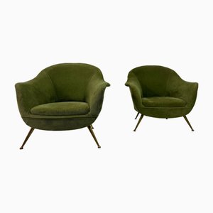 Set of Vintage Italian Armchairs, 1960s