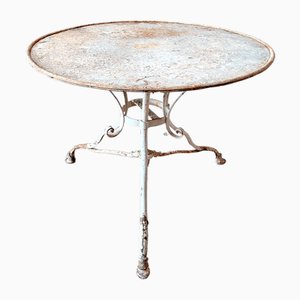 Antique Wrought Iron Garden Table, 1890s