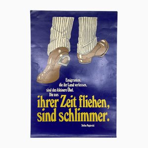 Diseño de póster / collage con cita de Stefan Napierski, Alemania, años 20