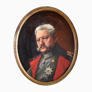 Ernst Zimmer, Paul von Hindenburg, 20e siècle, Peinture sur parchemin