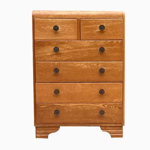 Small Art Deco Wood Chest of Drawers