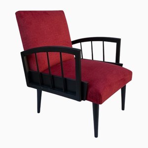 Fauteuil Rouge Mid-Century, 1960s