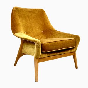 Poltrona modello 938 Malton in velluto color bronzo di Parker Knoll, Regno Unito, anni '60