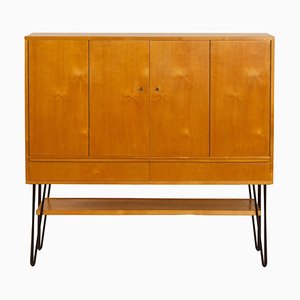 Mueble de almacenamiento CM01 de abedul con patas de horquilla de Cees Braakman para Pastoe, años 50