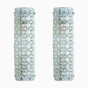 Bubble Glass Wall Light Fixtures, 1960s, Set of 2