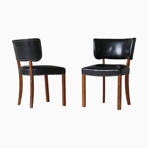 Danish Functionalist Side Chairs attributed to Magnus Stephensen,1940s, Set of 2