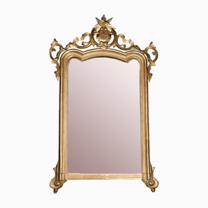 19th Century Neapolitan Mirror in Golden and Carved Wood from Luigi Filippo