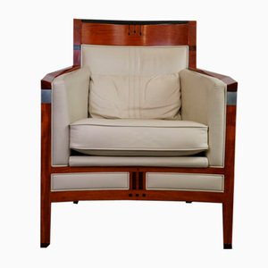 Art Deco Decoforma Series Armchair in Cream Leather from Schuitema