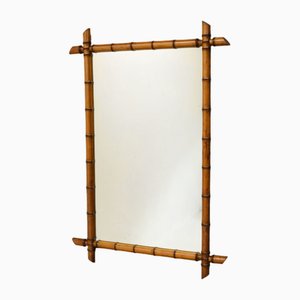 Espejo de bambú de imitación, década de 1900
