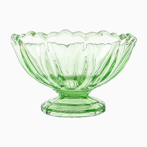 Footed Ring Bowl from Ząbkowice Glassworks, 1950s