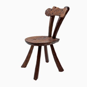 Rustikaler Französischer Provinzieller Stuhl im Stil von Alexandre Noll, 1960er