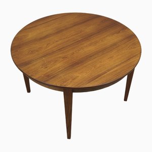 Danish Round Rosewood Table, 1970s